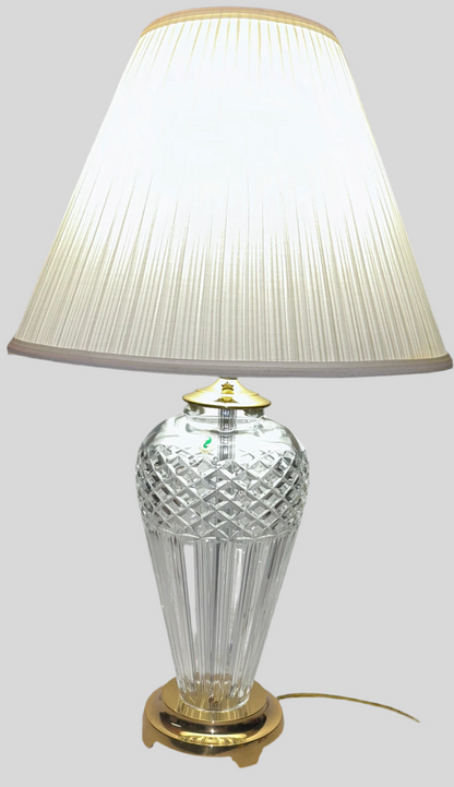 Waterford Crystal "Belline"
TableLamp (28" Tall) with Brass Base, Old Stock.