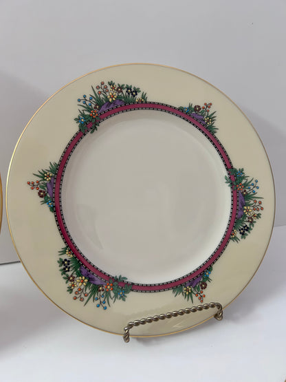 Lenox "Southern Gardens" P-310-R 26-Piece Dinnerware Set-Service for 5/6 Floral Gold Trim