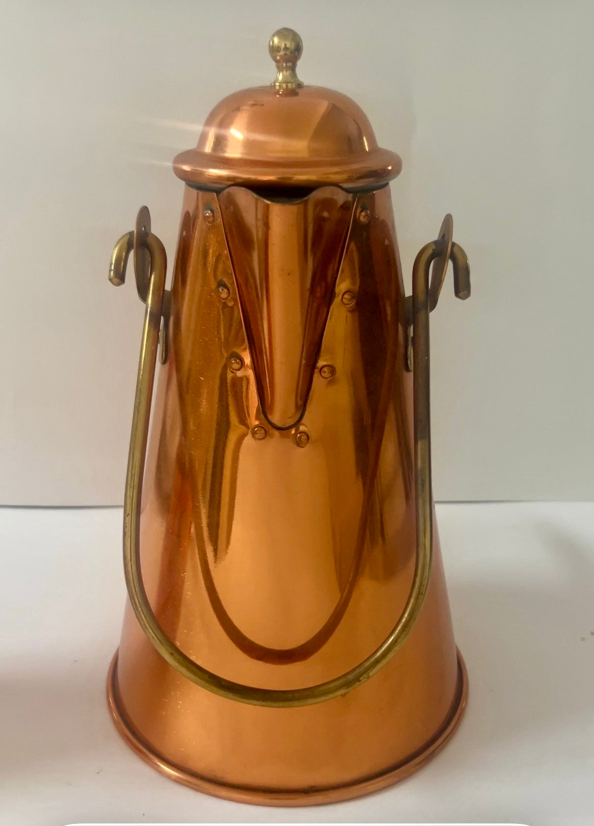 Vintage Taurus Portugal Copper Kettle & C&G USA Pitcher/ Cup Set