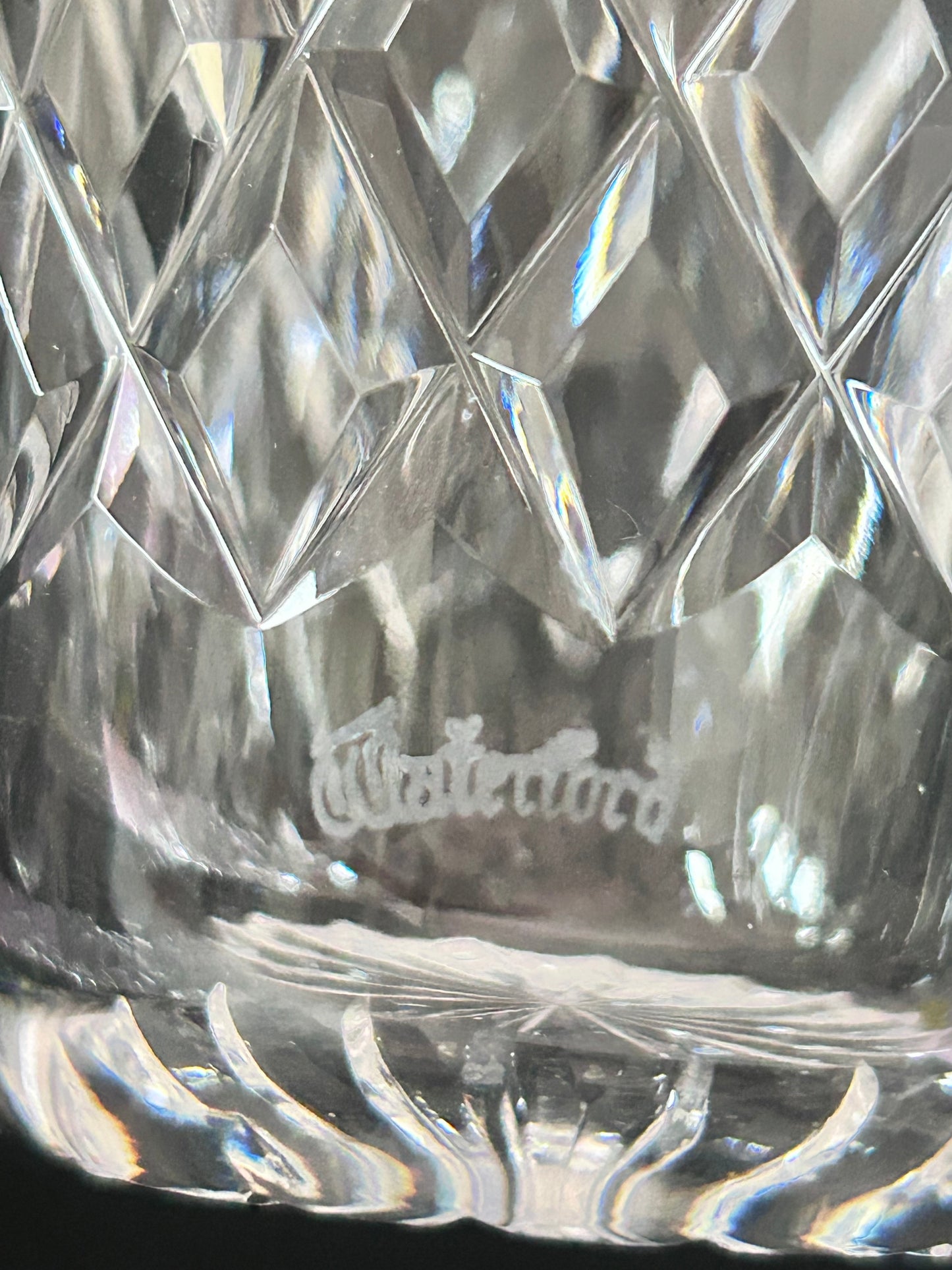 Vintage Authentic Waterford Crystal Lismore Double Old Fashioned-12 oz (5 inches) DOF Rocks Glass-Ireland