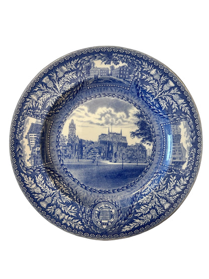 12pc Set Vintage 1929 Wedgwood England University of Pennsylvania Transferware Blue Plates