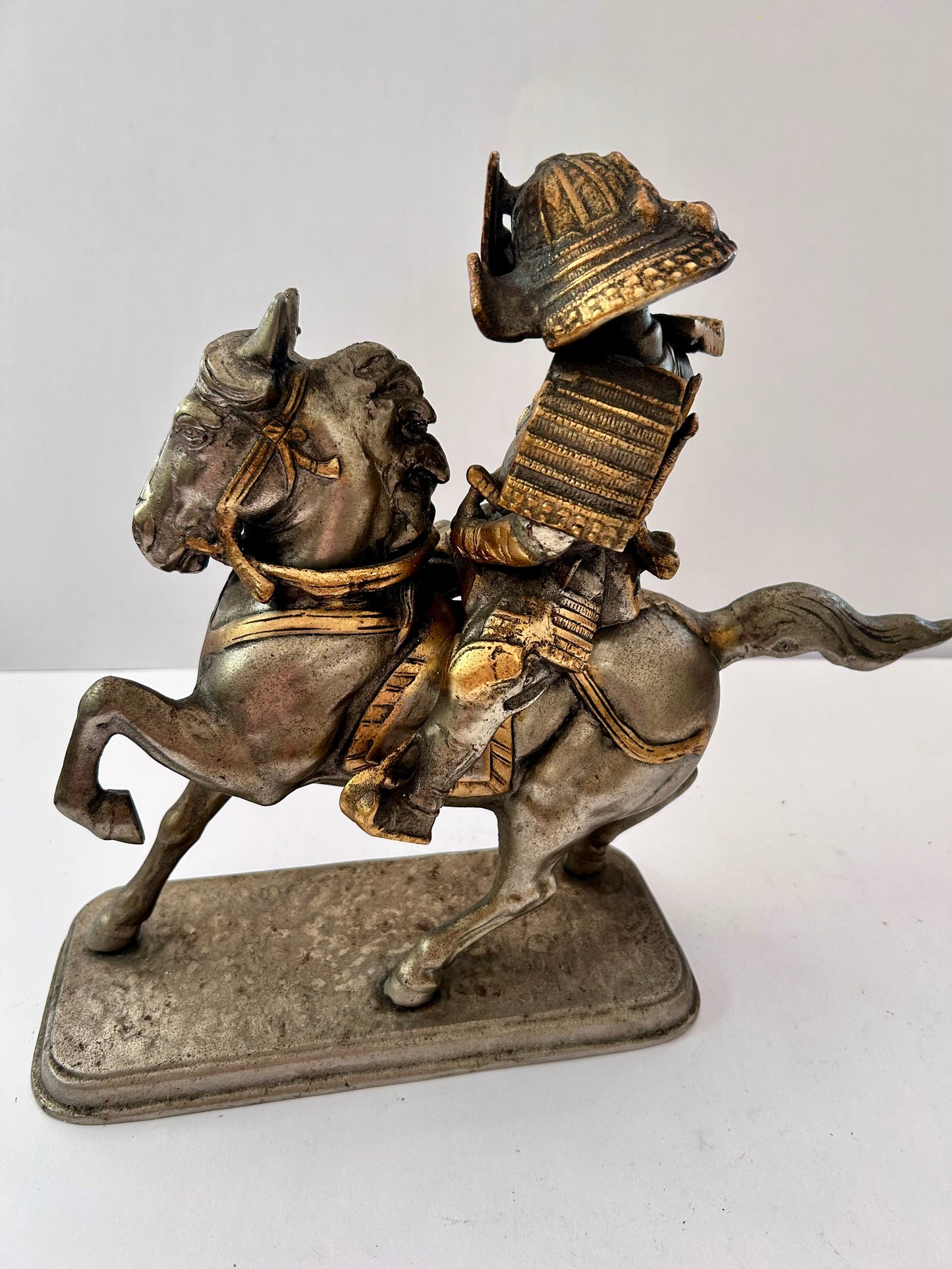Antique/Vintage Japanese
Samurai Warrior on Horseback
Okimono Statue (2 pieces)