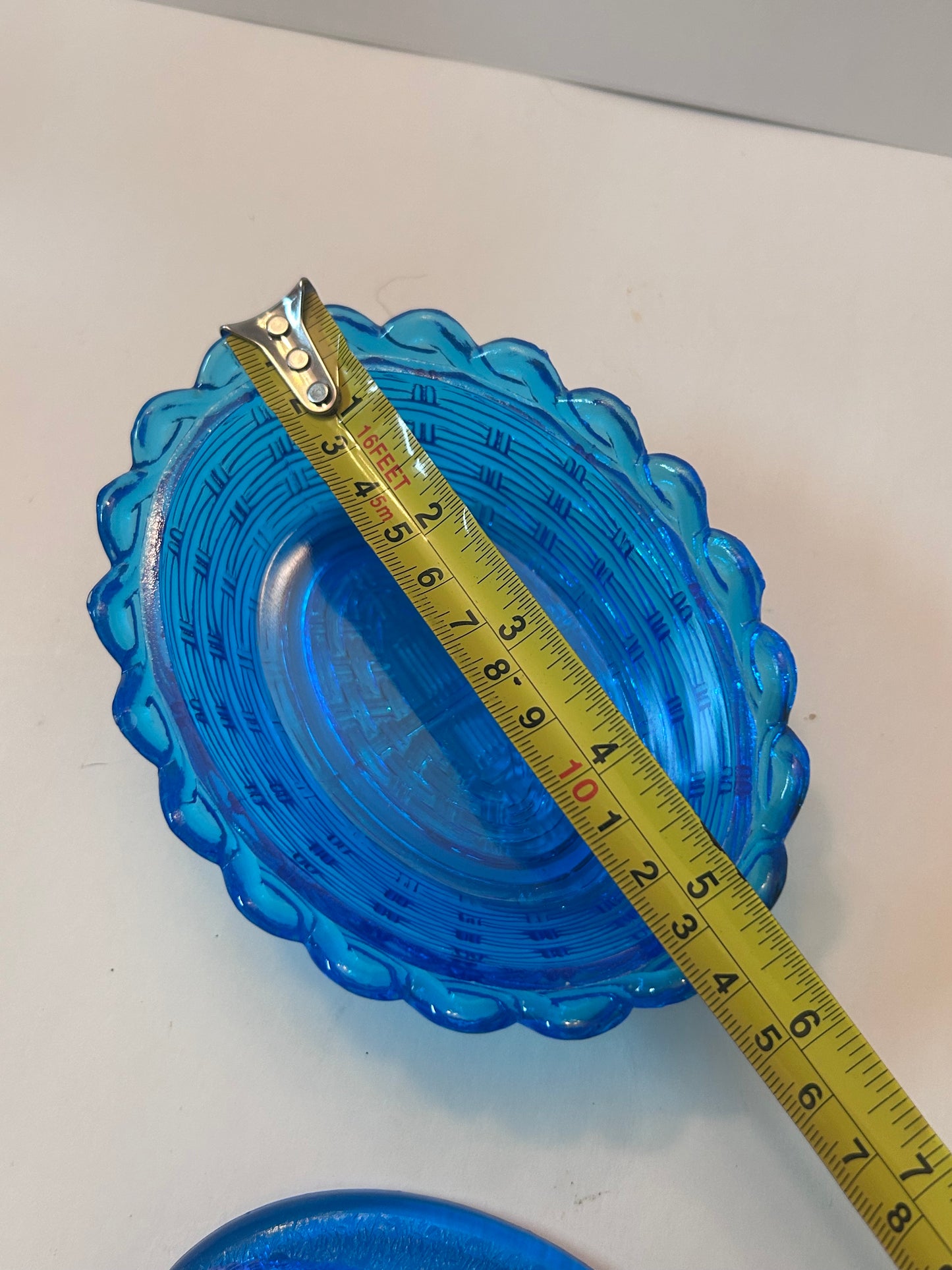 Vintage Hand Blown Glass Art Rooster on Nest Dish and Figurine Set