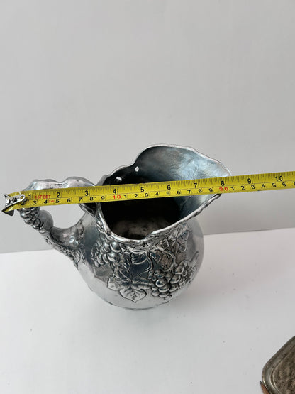 Vintage Arthur Court Grape Pattern Aluminum Pitcher (1996)