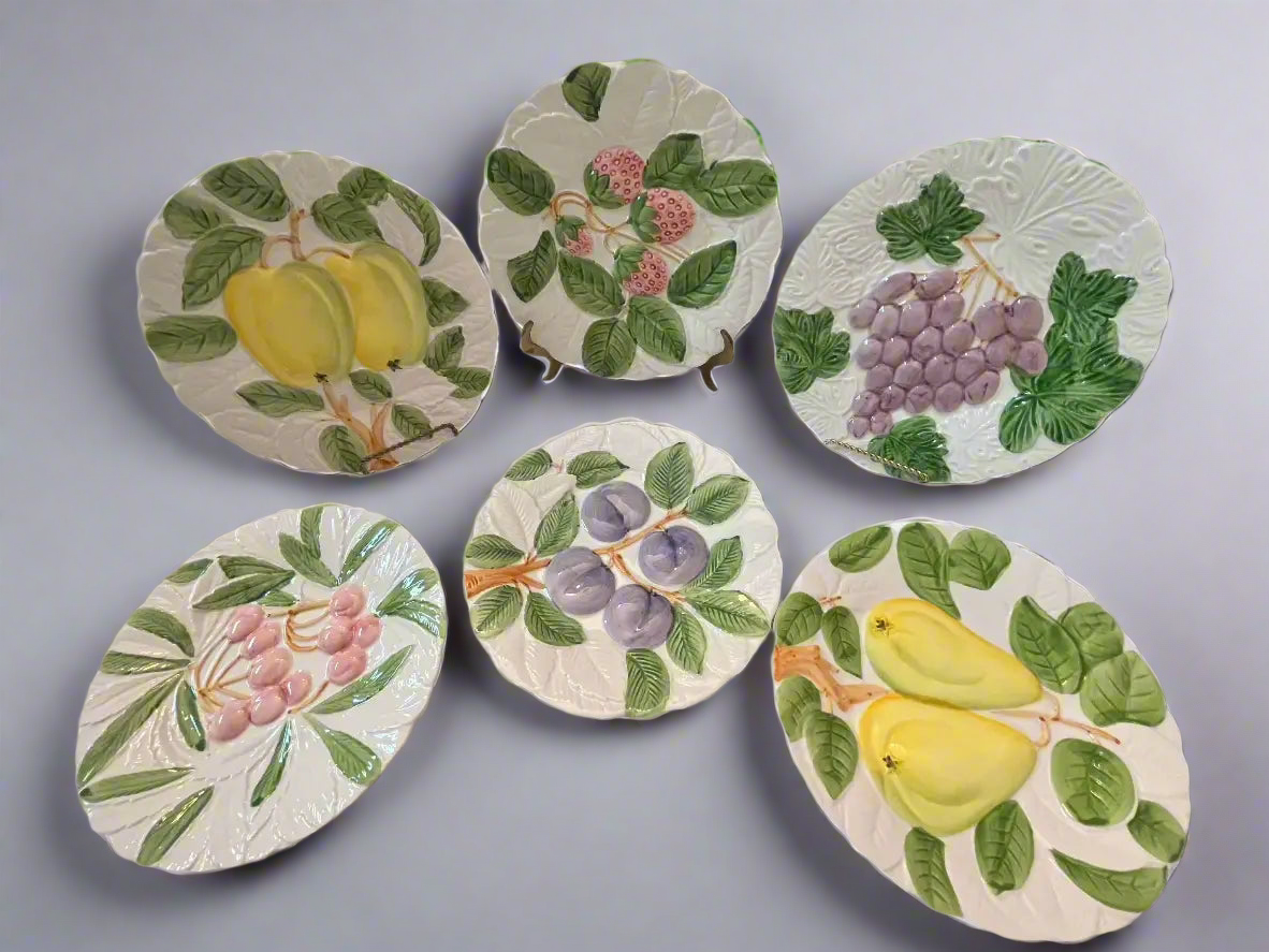 Antique Shafford Fruit Du Jour Dessert (8”)Plates