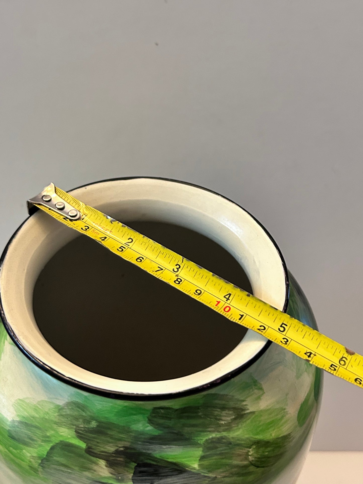 Barrington Collection 14" Hand-Painted Ceramic Vase - African Village Narrative Scene 14