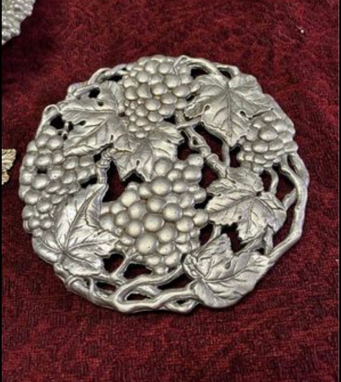 Arthur Court Cast Aluminum Grape & Leaf Serving Set (5 Pieces)