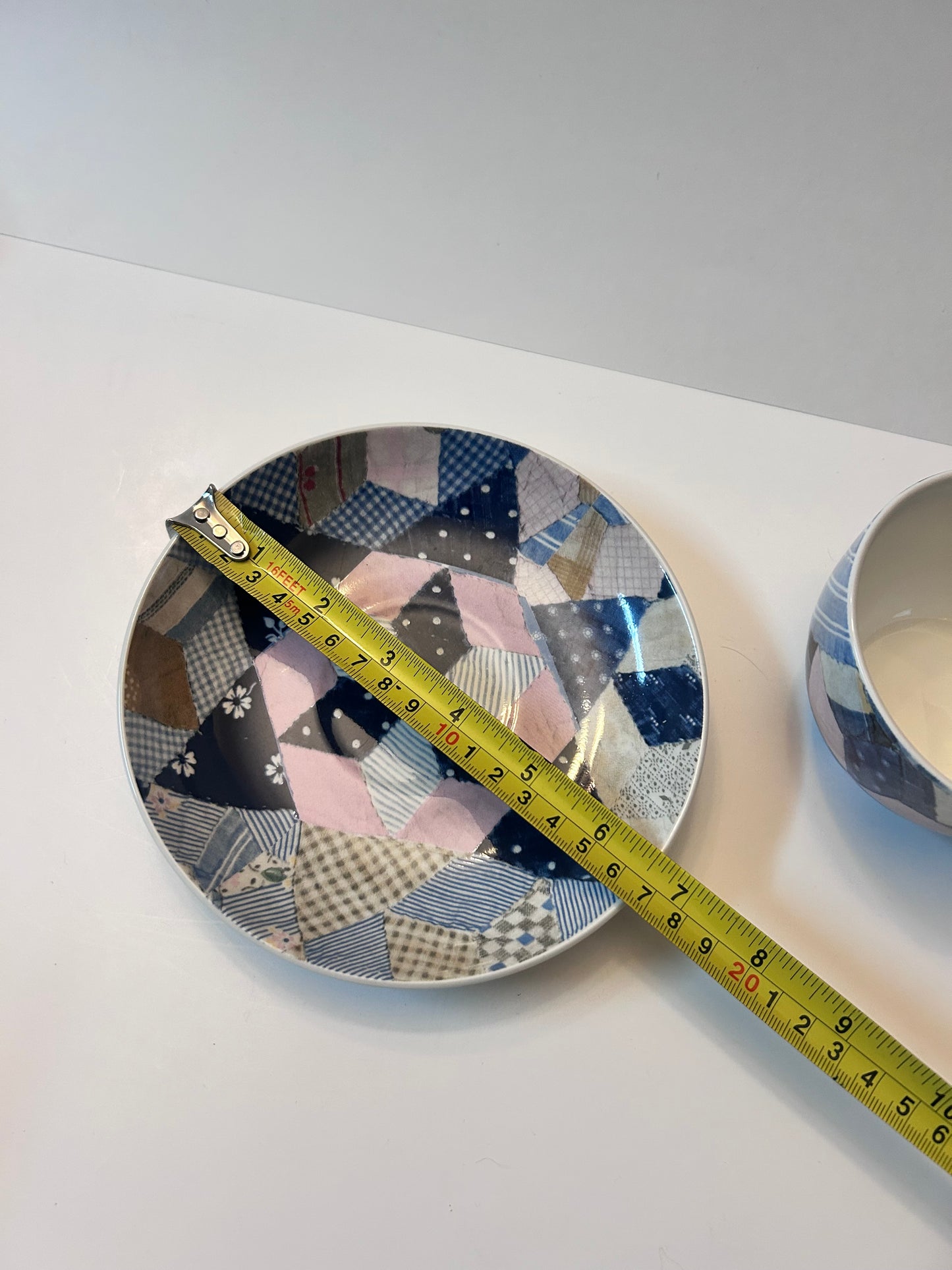 Ralph Lauren Wedgwood "Patchwork" Cup & Saucer Set - 1989 England