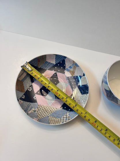 Ralph Lauren Wedgwood "Patchwork" Cup & Saucer Set - 1989 England