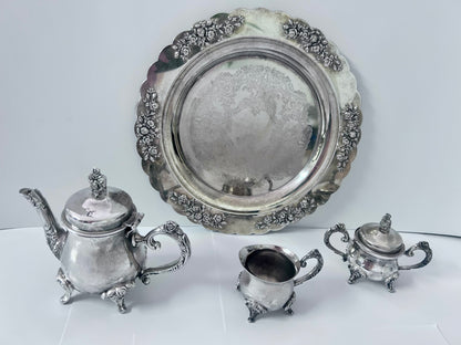 Vintage silver-plated small/ miniature tea and coffee service set