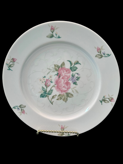 Gorham Lady Anne Pink Rose Salad Plates (Set of 4)