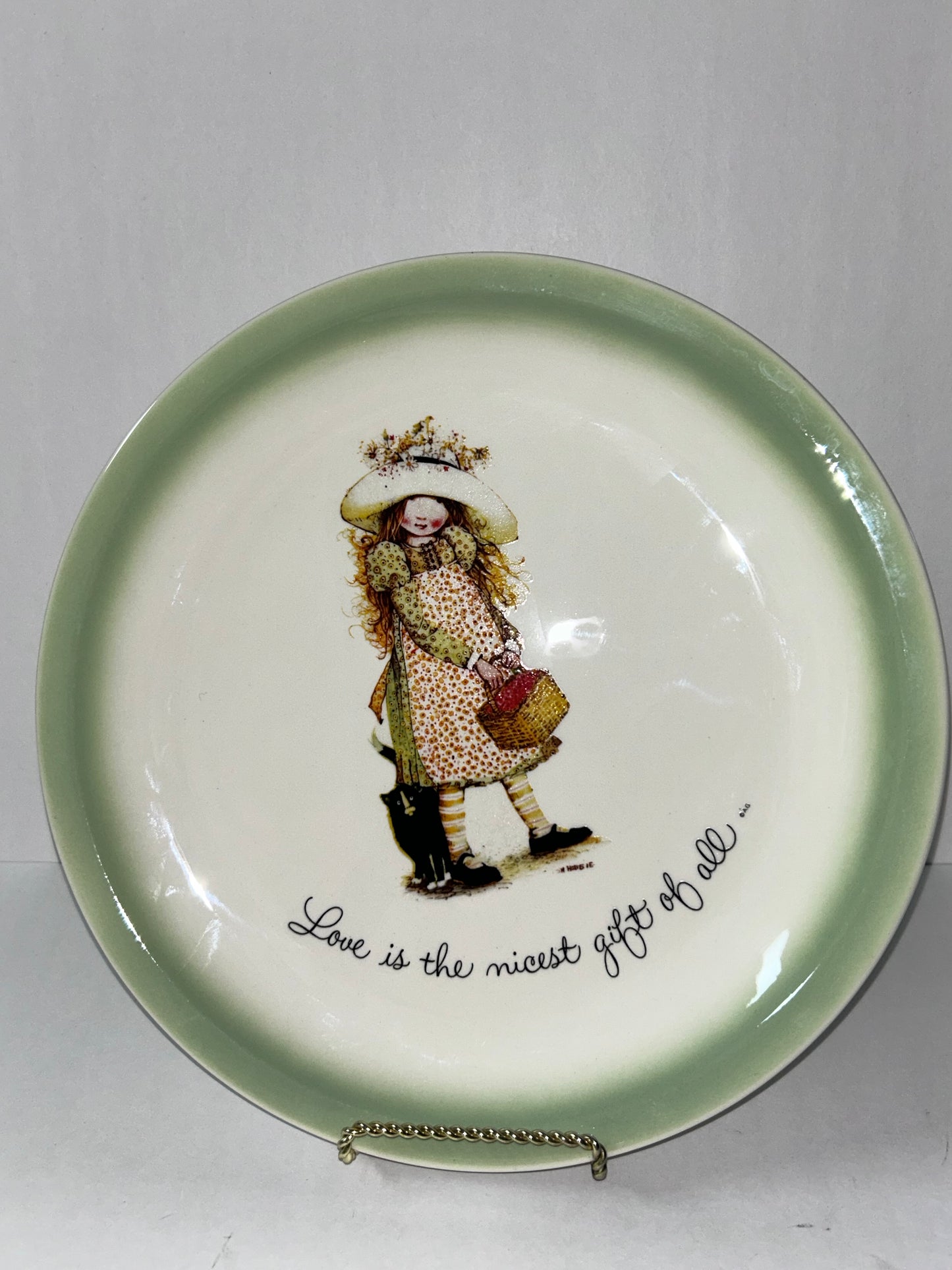 Vintage 70s Children's Plate Set (5)- Holly Hobbie & Gigi -Excellent Condition