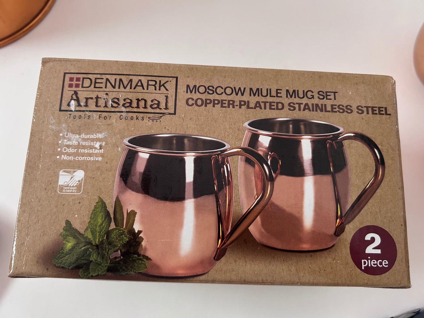 Vintage Tea Kettle Set with Four Mugs