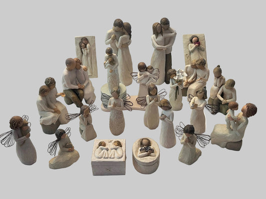 Massive 22-Piece Willow Tree
Collection - Couples, Angels, Family