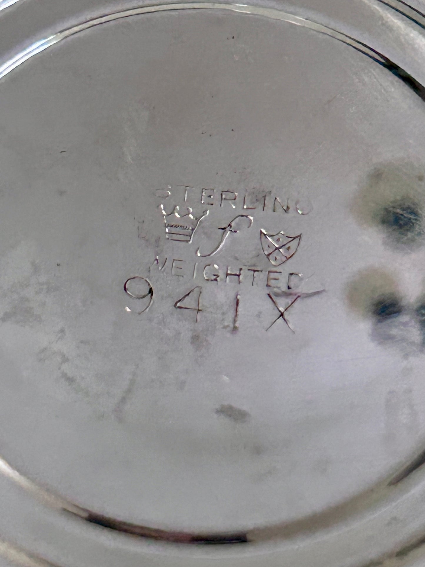 Fisher Sterling Silver Weighted Pierced Design Compote Dish
