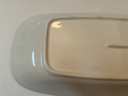Pottery Barn Sophia Village Scene Rectangular Serving 19.5” Platter Crazed Glaze Finish
