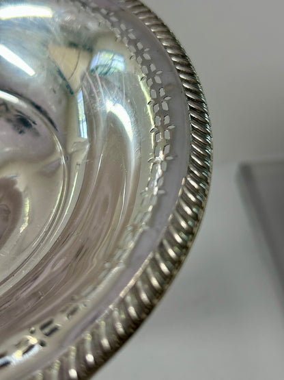 Fisher Sterling Silver Weighted Pierced Design Compote Dish