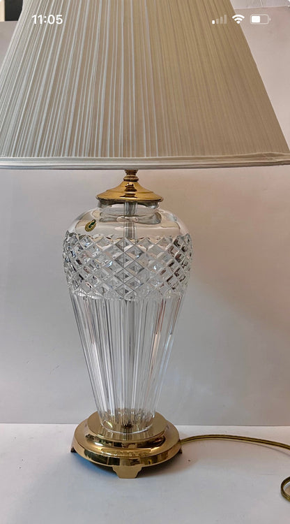 Waterford Crystal "Belline"
TableLamp (28" Tall) with Brass Base, Old Stock.