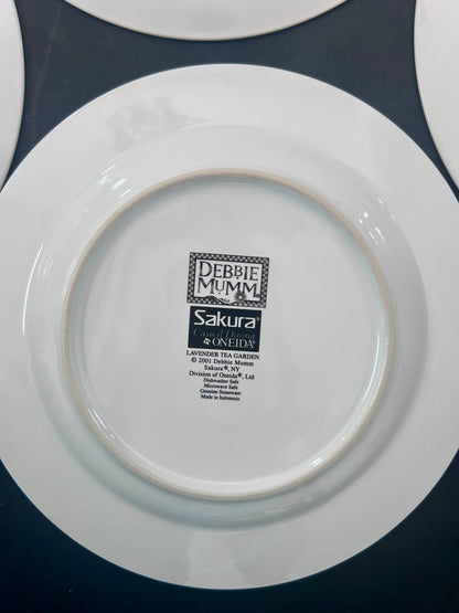 Debbie Mumm for Sakura Lavender Tea Garden Dessert Plates (Set of 4)