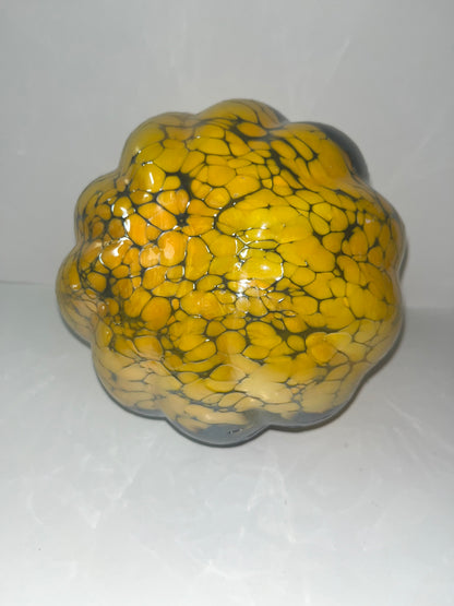 Huta Rogi Polished Hand Blown Art Glass Pumpkin - Finest Antique