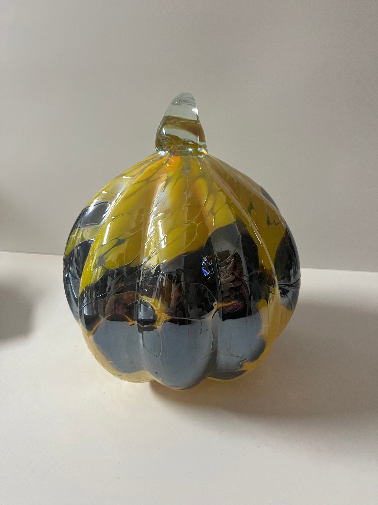 Huta Rogi Polished Hand Blown Art Glass Pumpkin - Finest Antique