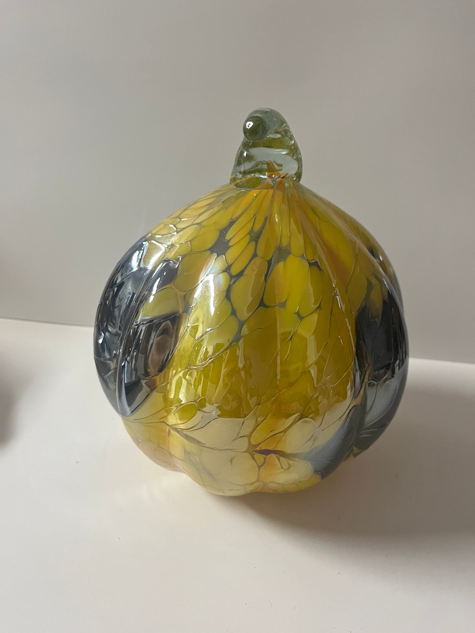 Huta Rogi Polished Hand Blown Art Glass Pumpkin - Finest Antique