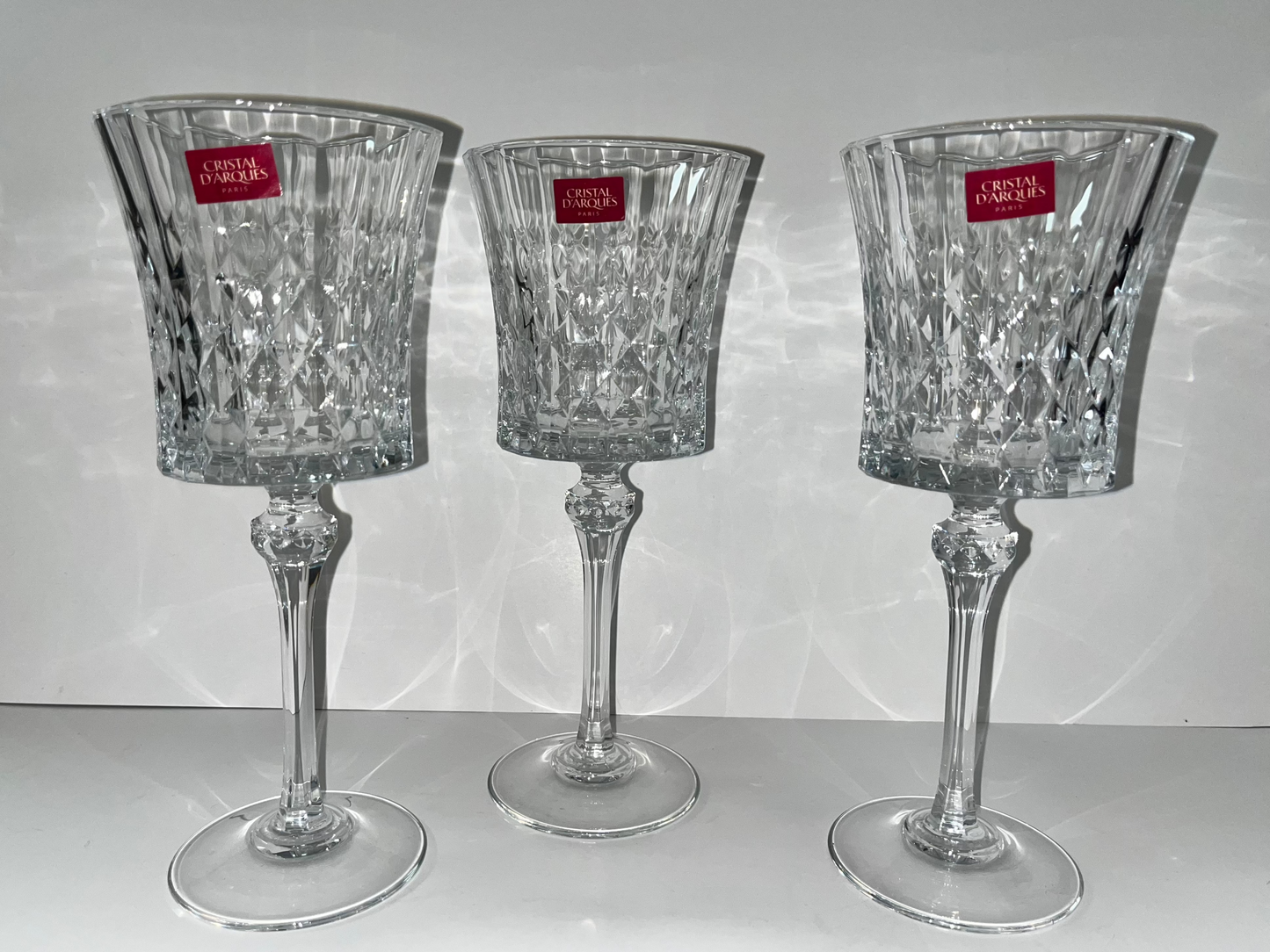 Cristal d'Arques Paris Diamond Stemware Goblets