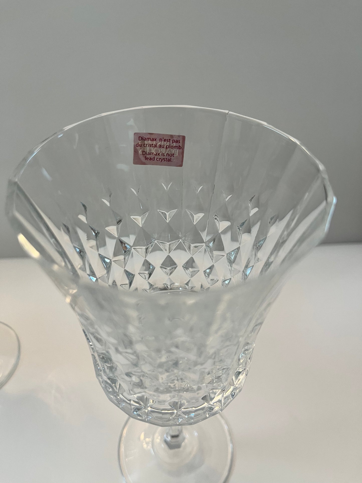 Cristal d'Arques Paris Diamond Stemware Goblets