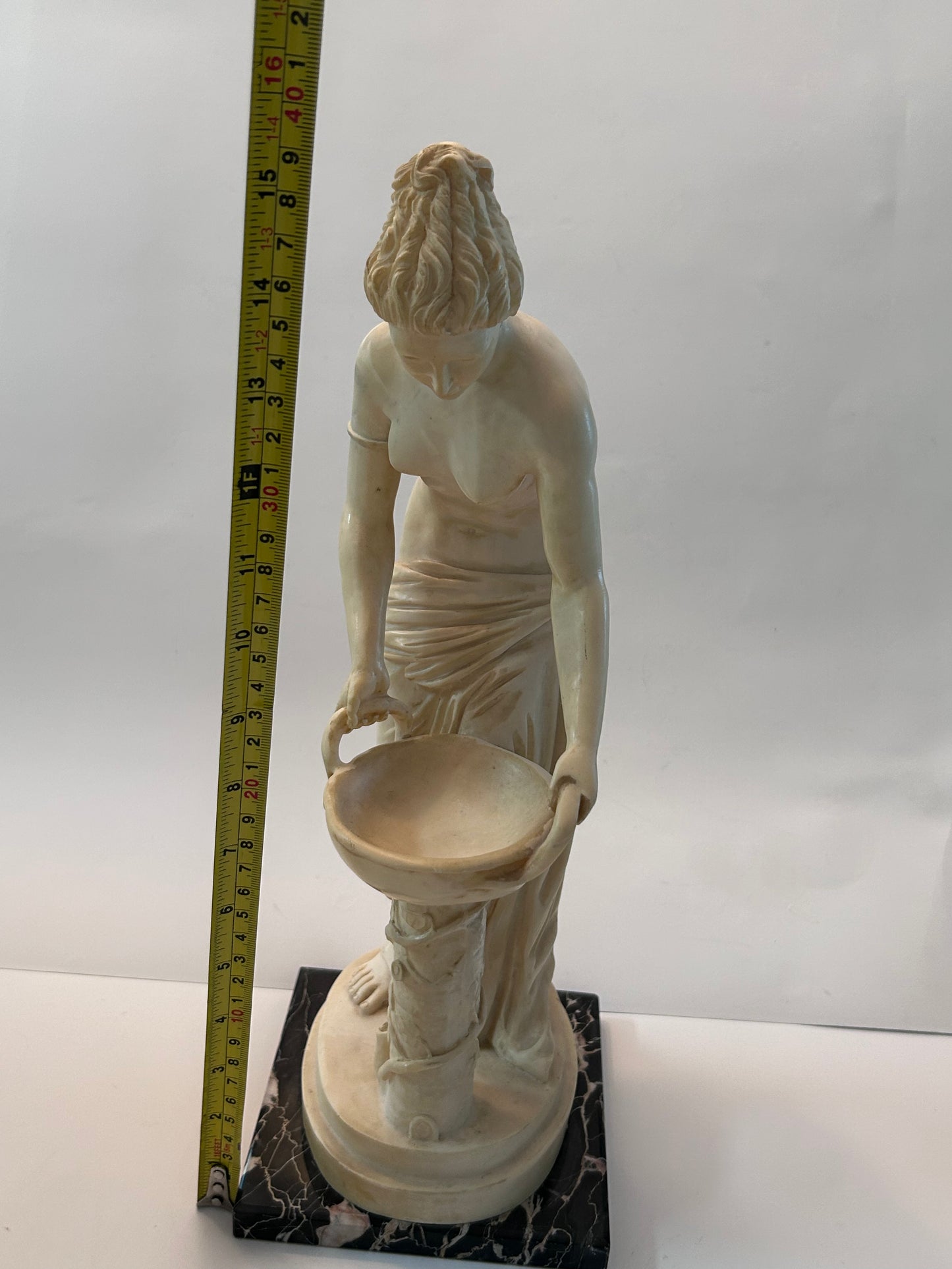 1920’s Italian Authentic A. Santini Signed By Hand Classic Cast Marble Statue