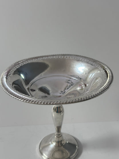 Fisher Sterling Silver Weighted Pierced Design Compote Dish