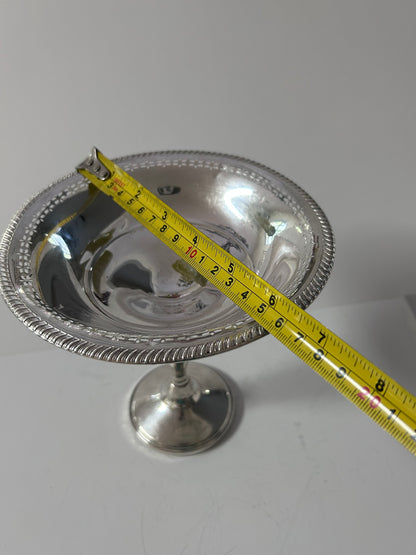 Fisher Sterling Silver Weighted Pierced Design Compote Dish