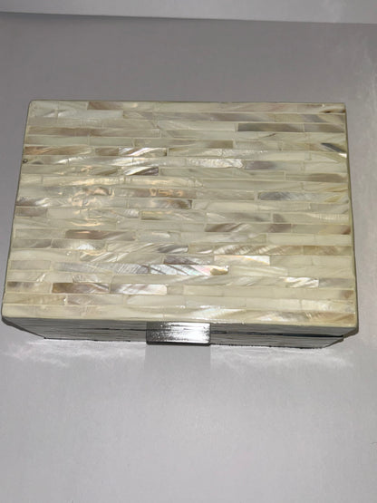 Set of Two Vietnamese Mother of Pearl Inlay Wooden Decorative Boxes