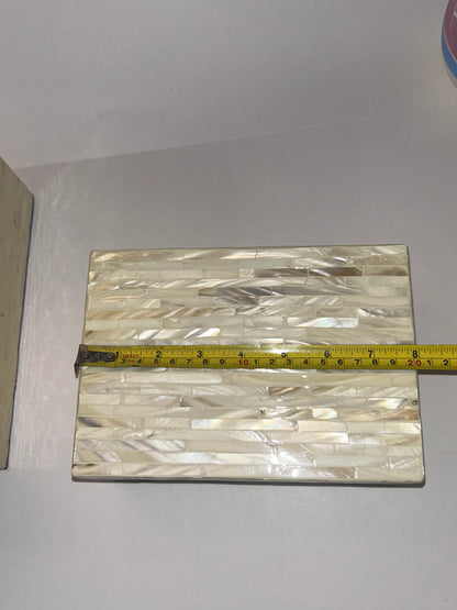 Set of Two Vietnamese Mother of Pearl Inlay Wooden Decorative Boxes