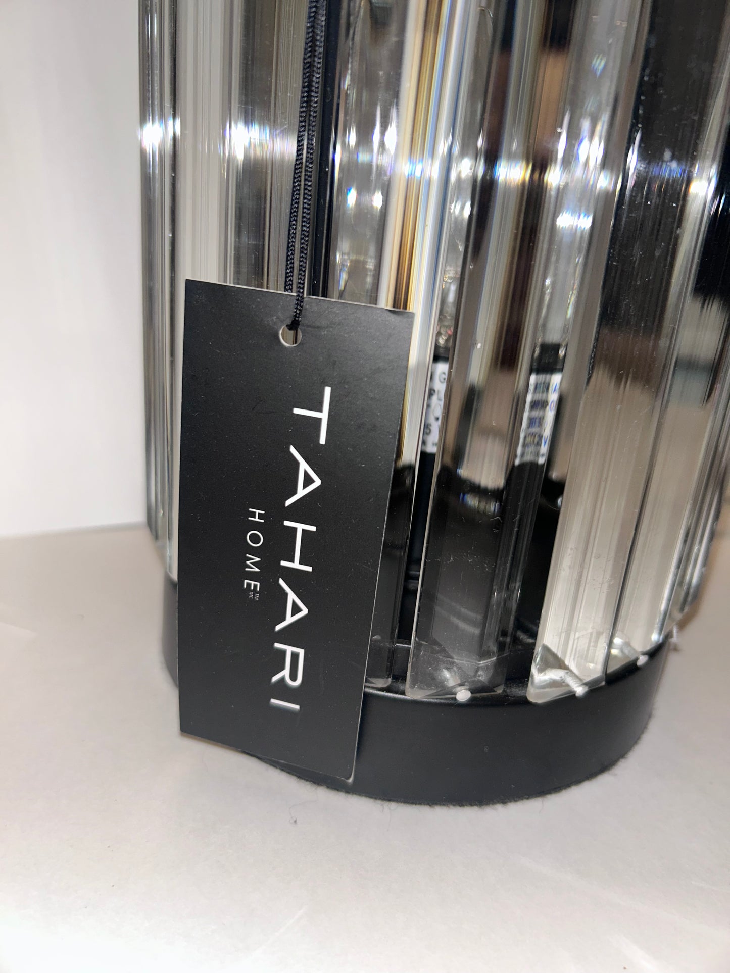 Tahari Home Fluted Crystal Table Lamp