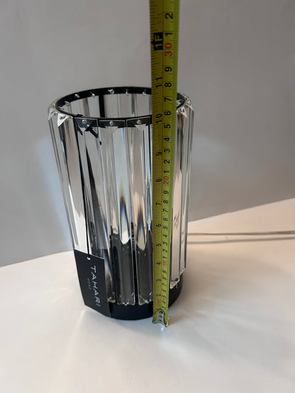 Tahari Home Fluted Crystal Table Lamp