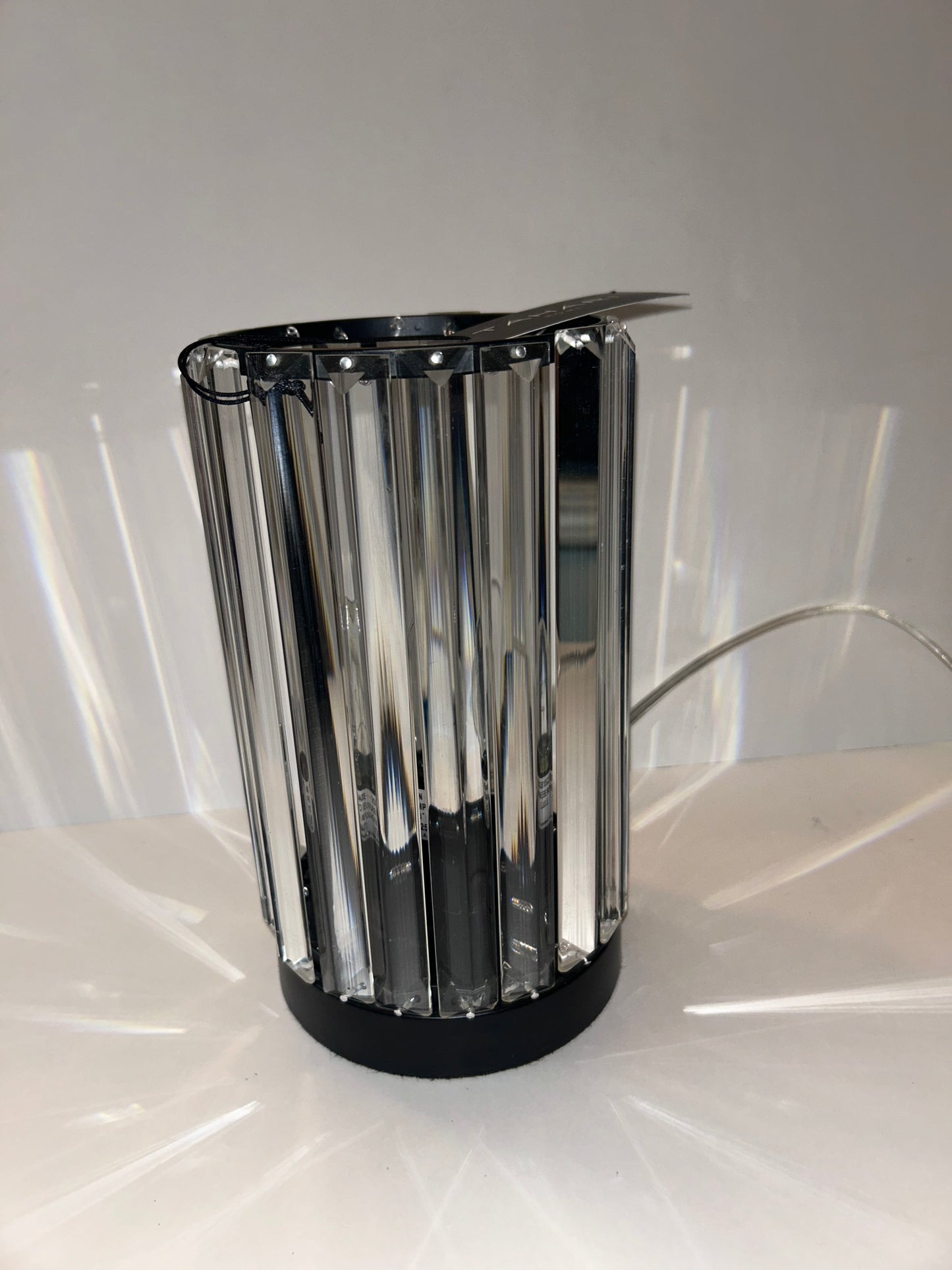 Tahari Home Fluted Crystal Table Lamp