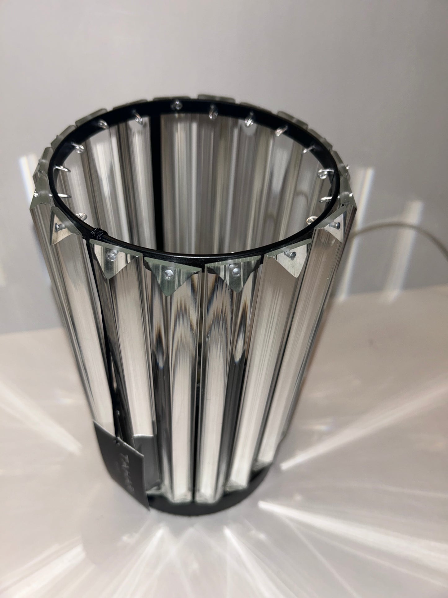 Tahari Home Fluted Crystal Table Lamp