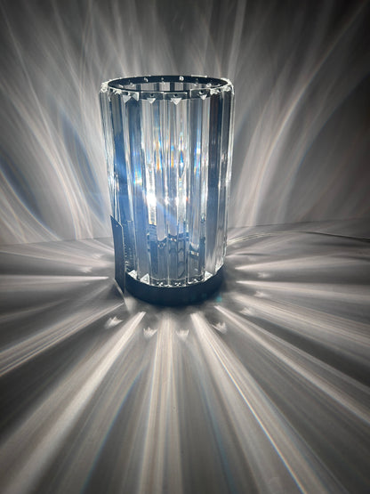 Tahari Home Fluted Crystal Table Lamp