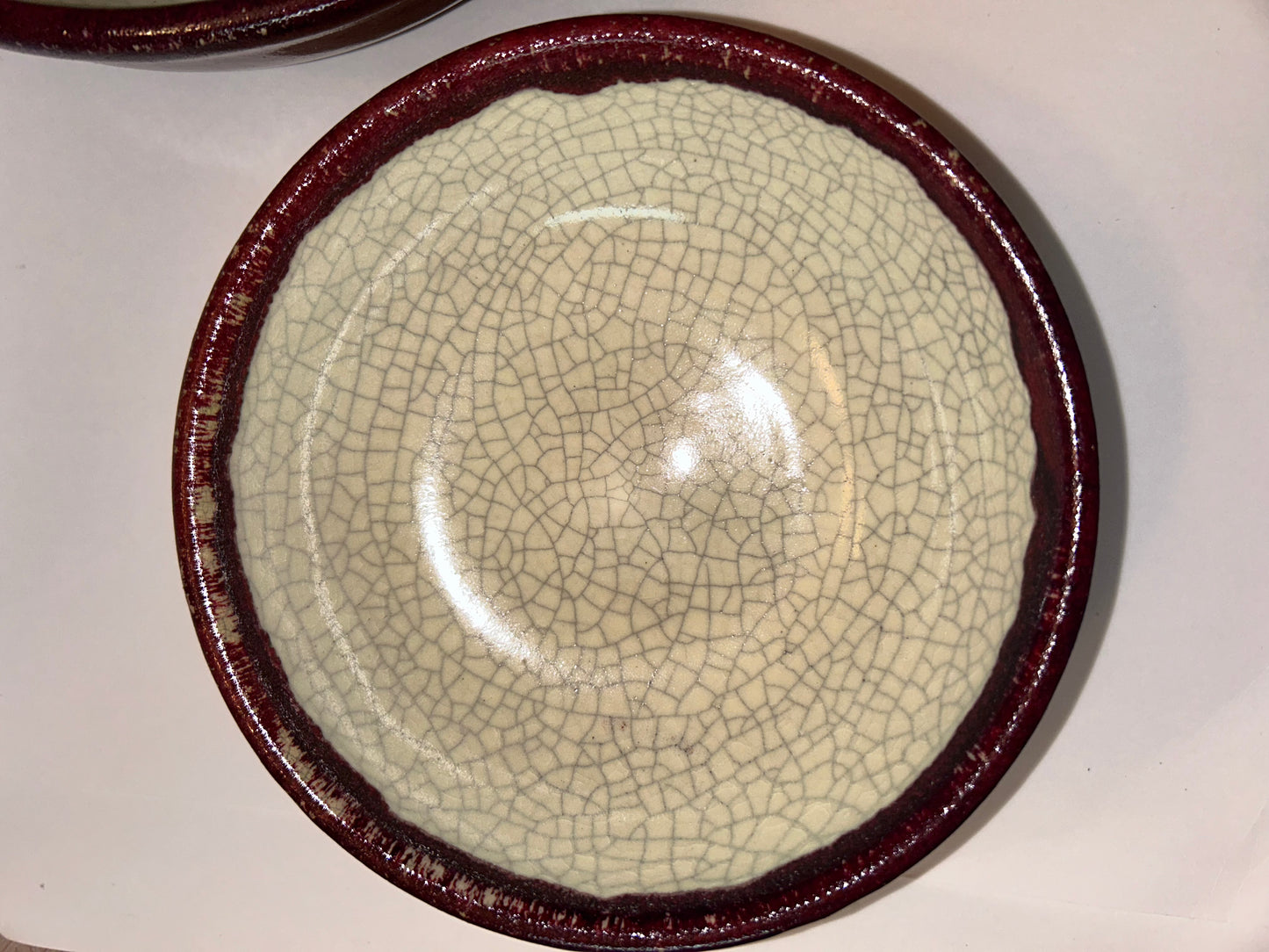 Pier 1 “Crackle Collection”Ceramic Bowls Set of 4 (1 Serving Bowl, 3 Cereal Bowls) Pier 1
