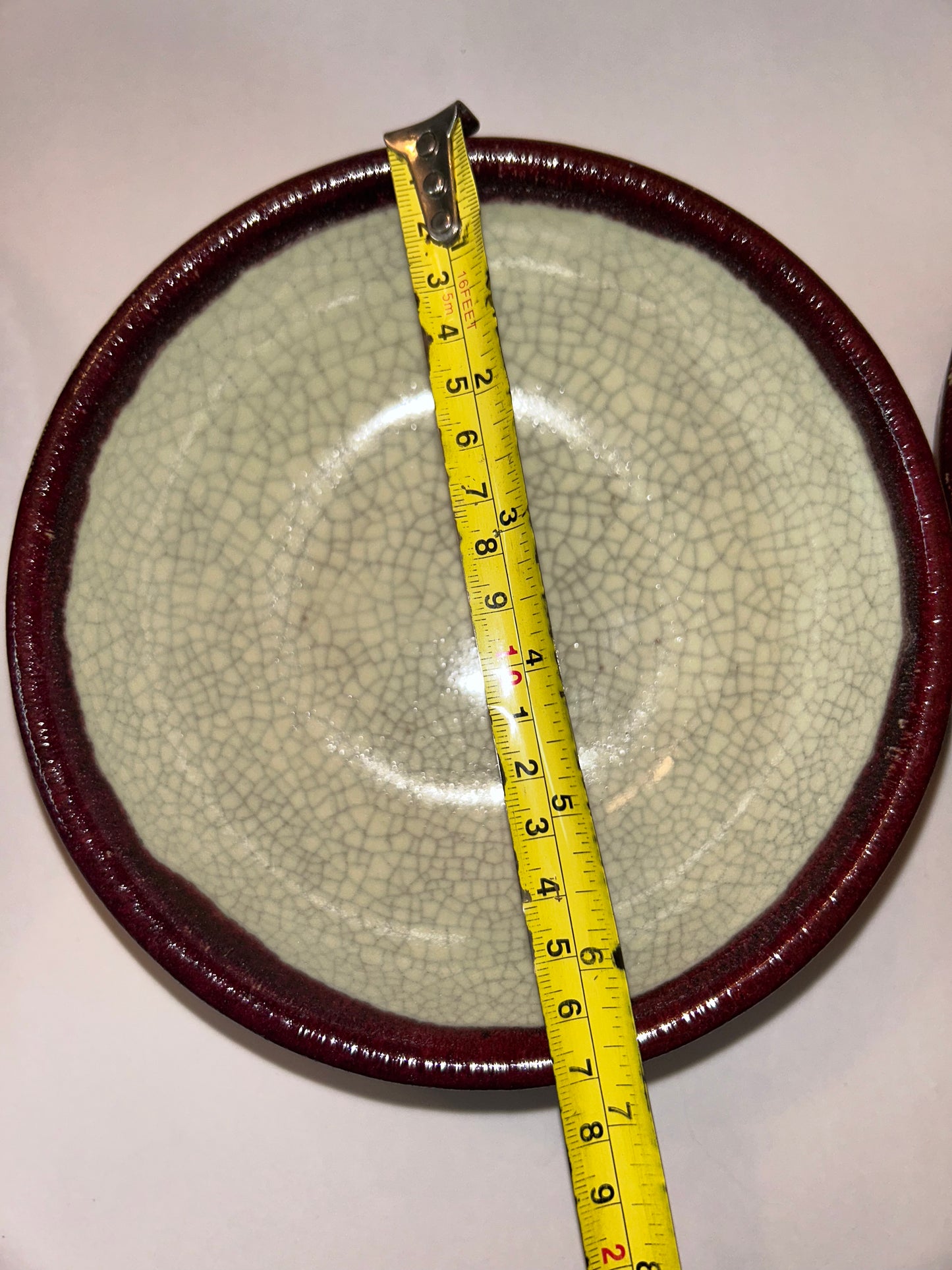 Pier 1 “Crackle Collection”Ceramic Bowls Set of 4 (1 Serving Bowl, 3 Cereal Bowls) Pier 1