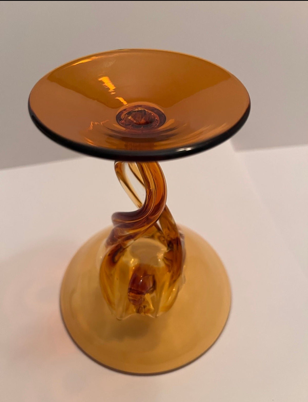 Jozefina Kresno Poland Jellyfish Art in Amber Glass - Finest Antique