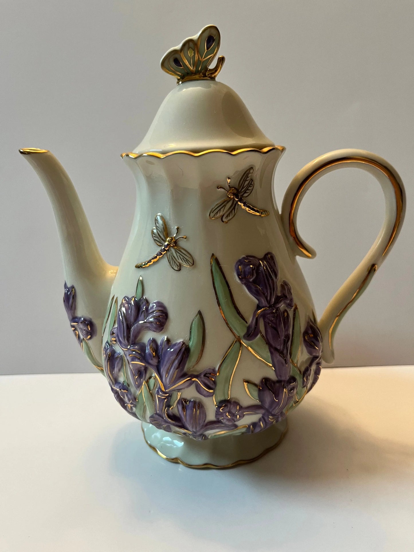 Lenox Springtime Splendor Teapot - Finest Antique