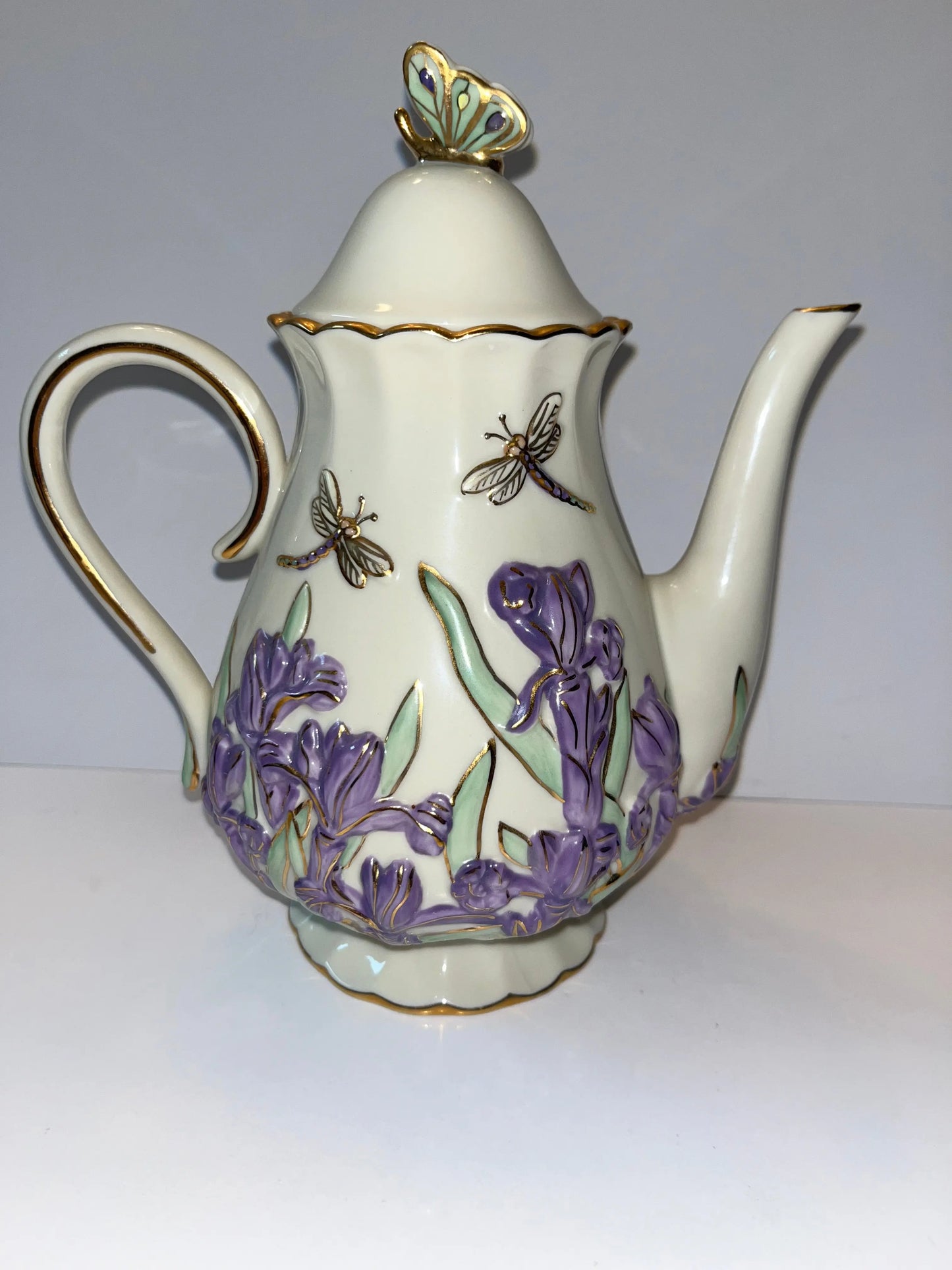 Lenox Springtime Splendor Teapot - Finest Antique