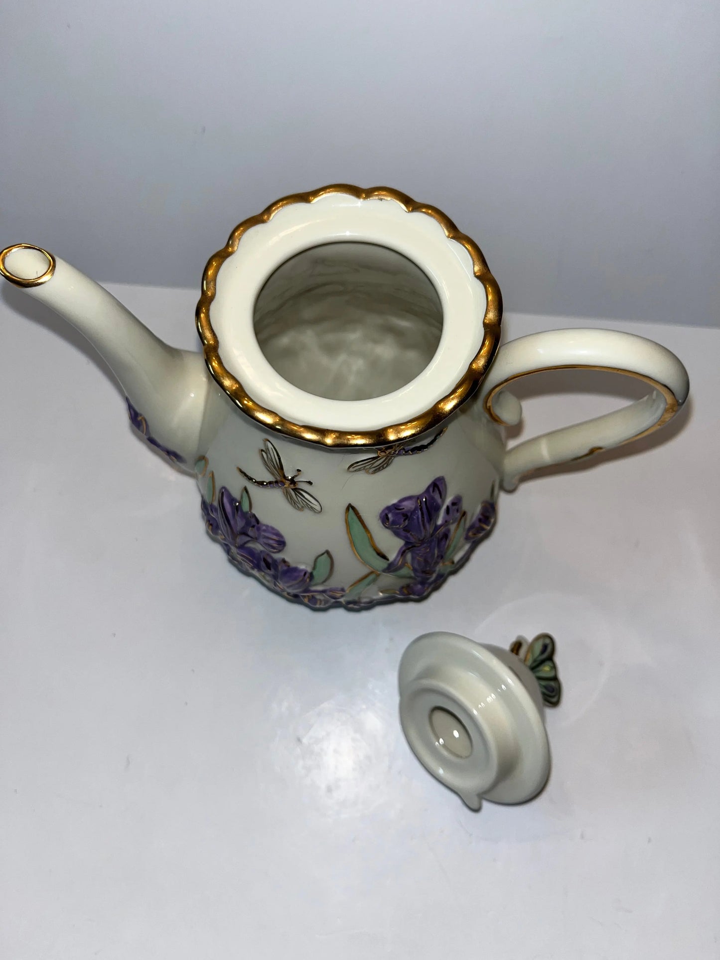 Lenox Springtime Splendor Teapot - Finest Antique