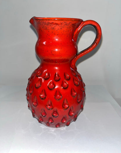 Mid-Century Modern Italian Strawberry Pottery Jug - Finest Antique