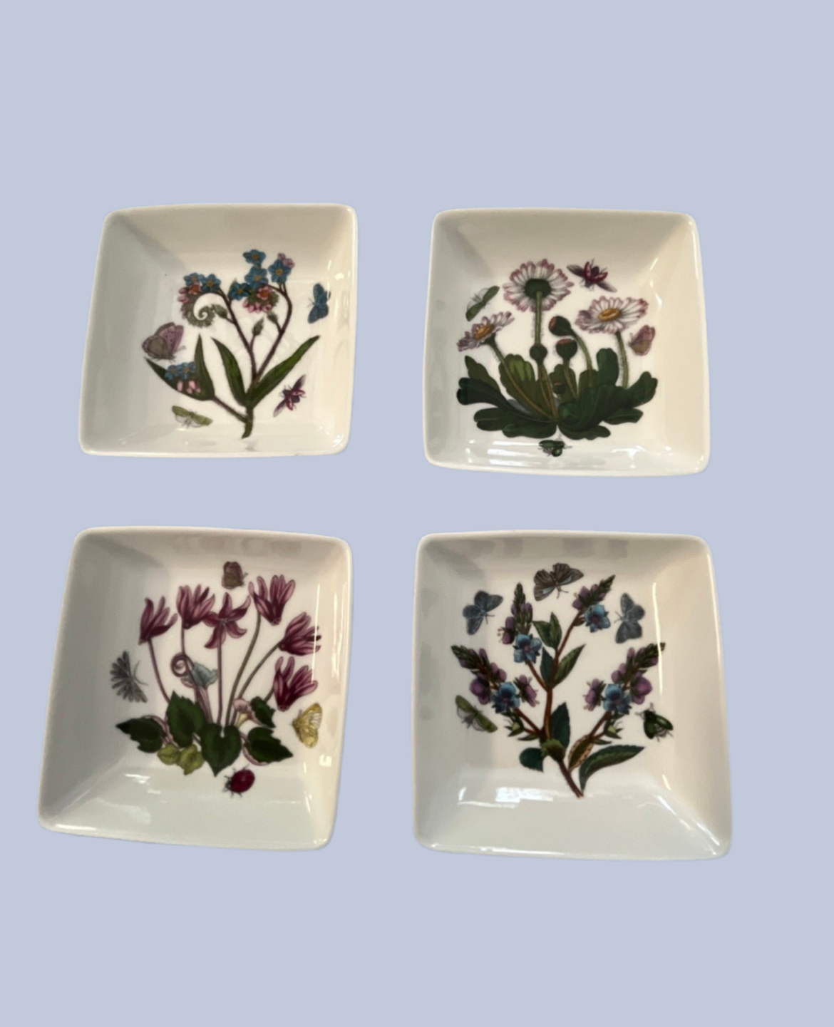 Portmeirion Botanic Garden Hydrangea Mug and Coaster Set with 4 Mini Dipping Dishes - Finest Antique