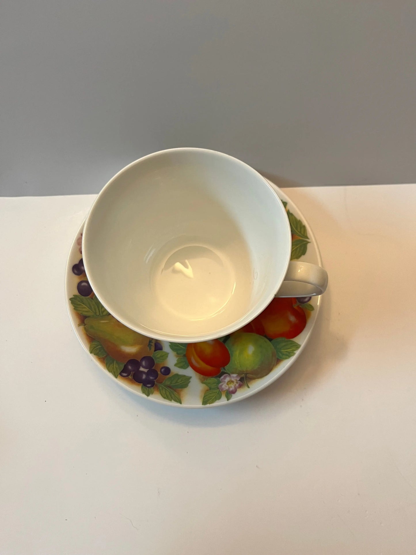 Roy Kirkham Orchard Fine Bone China Jumbo Breakfast Cup and Saucer - Finest Antique