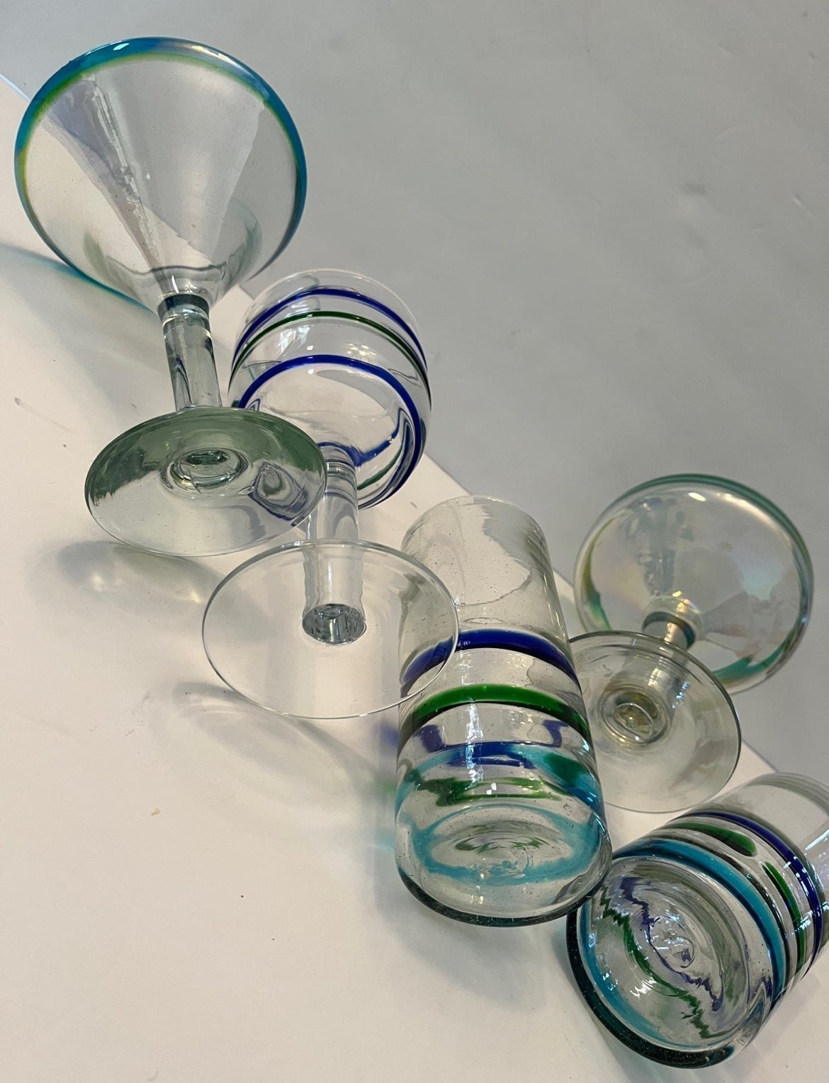 Vintage-Inspired Hand-Blown Glassware Set - Finest Antique