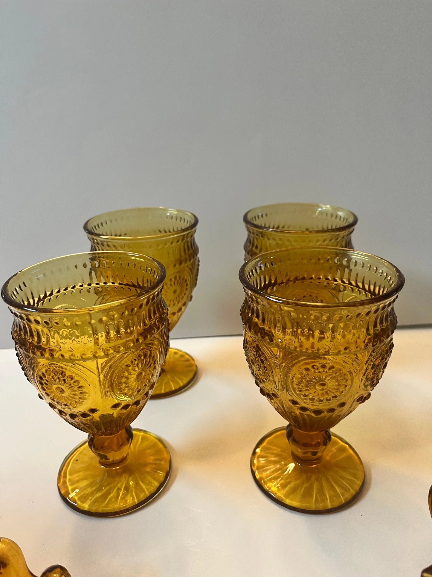 Vintage Amber Indiana Glass Set - Finest Antique