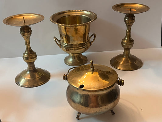 Vintage Brass Collectible Set - Finest Antique